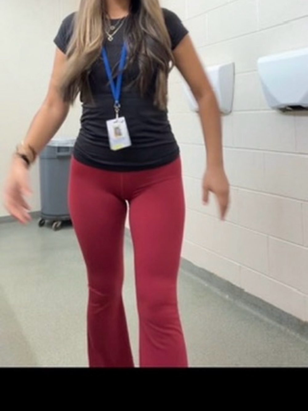 aerie Burgundy Flare Leggings